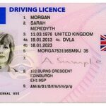 UK Driver’s License with DVLA hologram and secure photo ID card design